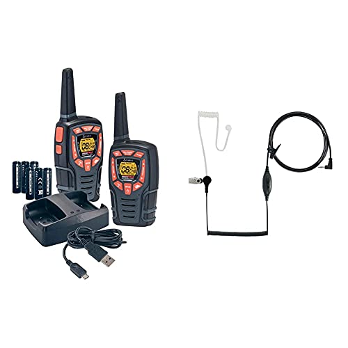 Cobra Walkie Talkies Two Way Radio Set and Headset Microphone