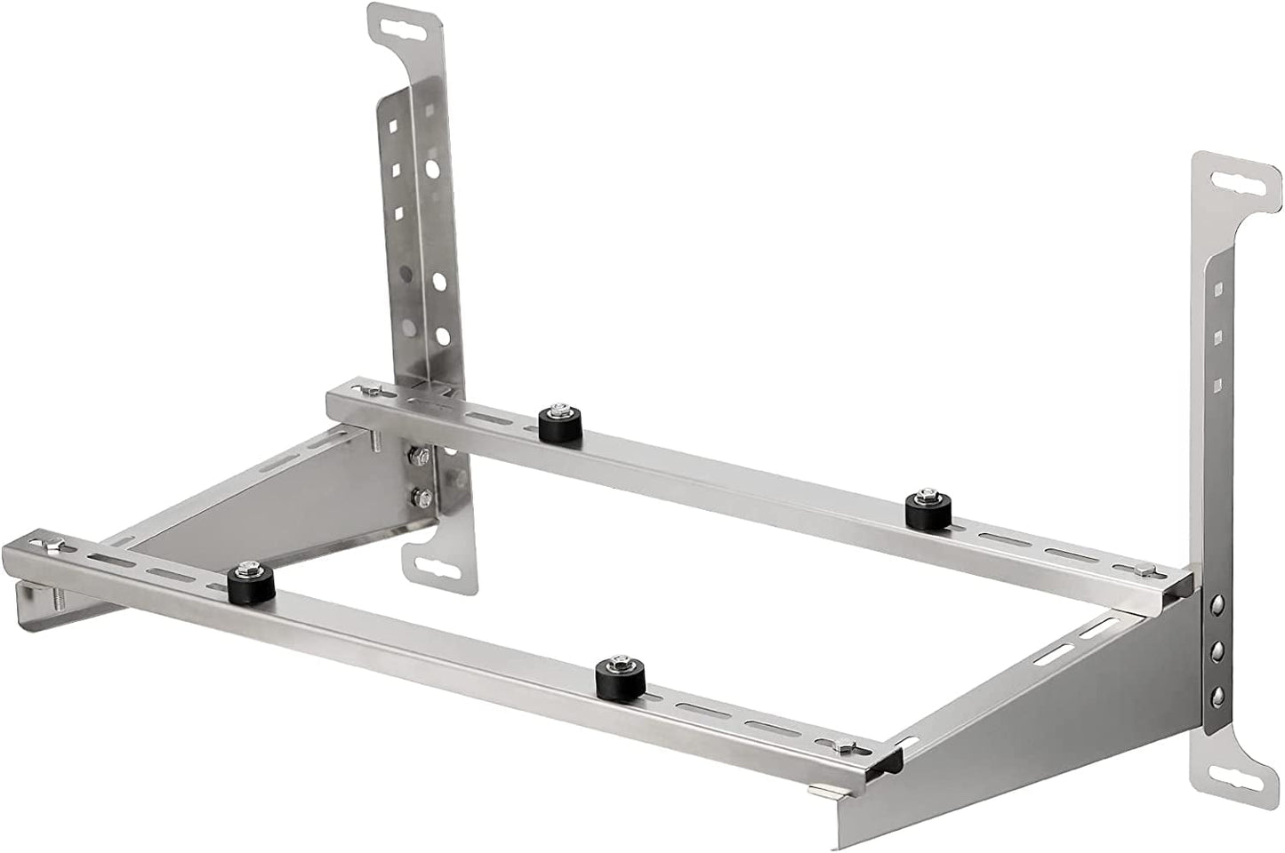 TURBRO Wall Mount Stand for Mini Split Ductless Air Conditioner Heat Pump System. Sturdy Aluminum Alloy Bracket w/Dual Cross-Bars. Support Condenser up to 600 lbs (7.000-36.000 BTU)