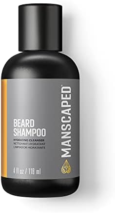 MANSCAPED® UltraPremium Beard Shampoo, Hydrating Cleanser with Eucalyptus, Rosemary, Lavender Essential Oils, Moisturizing Beard Wash for Hair and Skin (4 oz)