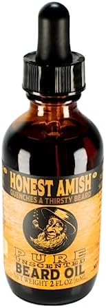 Honest Amish - Pure Beard Oil - 2 Ounce - Fragrance Free