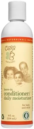 CARA B Naturally Leave-In Conditioner and Daily Moisturizer For Babies and Kids Textured, Curly Hair – Sensitive Skin, Eczema-Friendly Formula – No Parabens, Sulfates, Phthalates – 8 Ounces