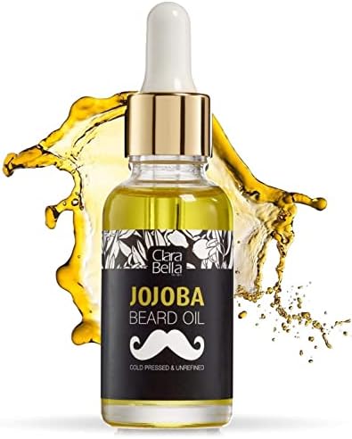 Jojoba Beard Oil for Men I 100% Pure Organic Beard Oil I Stop Itch I Unscented Beard Oil I No More Beard Dandruff I Mustache Oil I Mens Beard Oil Soften Coarse Hair, 1fl oz(30ml) (Jojoba)