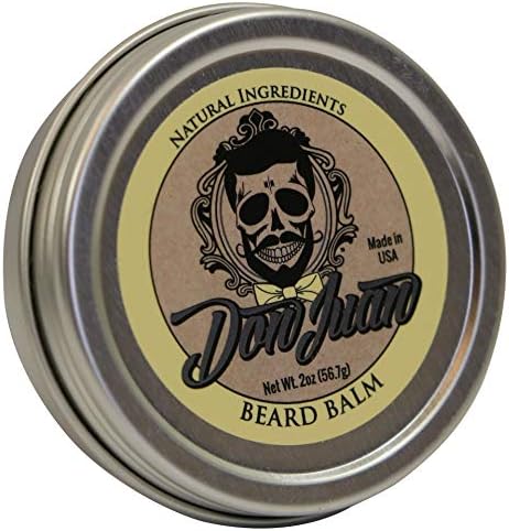 Don Juan Beard Balm Coconut Blood Orange Scent 2 Ounce - Leave In Conditioner - All Natural Ingredients with Shea Butter and Jojoba Oil