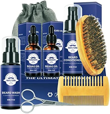 Maple Flora Gifts for Men, Big Gift Box Men's Beard Gift Kits, Birthday Gifts Graduation Anniversary Idea Holiday Gifts Christmas Gifts Set for Man Him Boyfriend Dad Father Grandpa