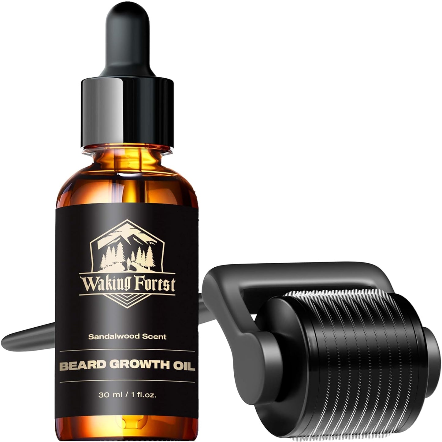 Beard Care Kit, Beard Oil 1oz with Derma Roller 0.25MM Microneedle