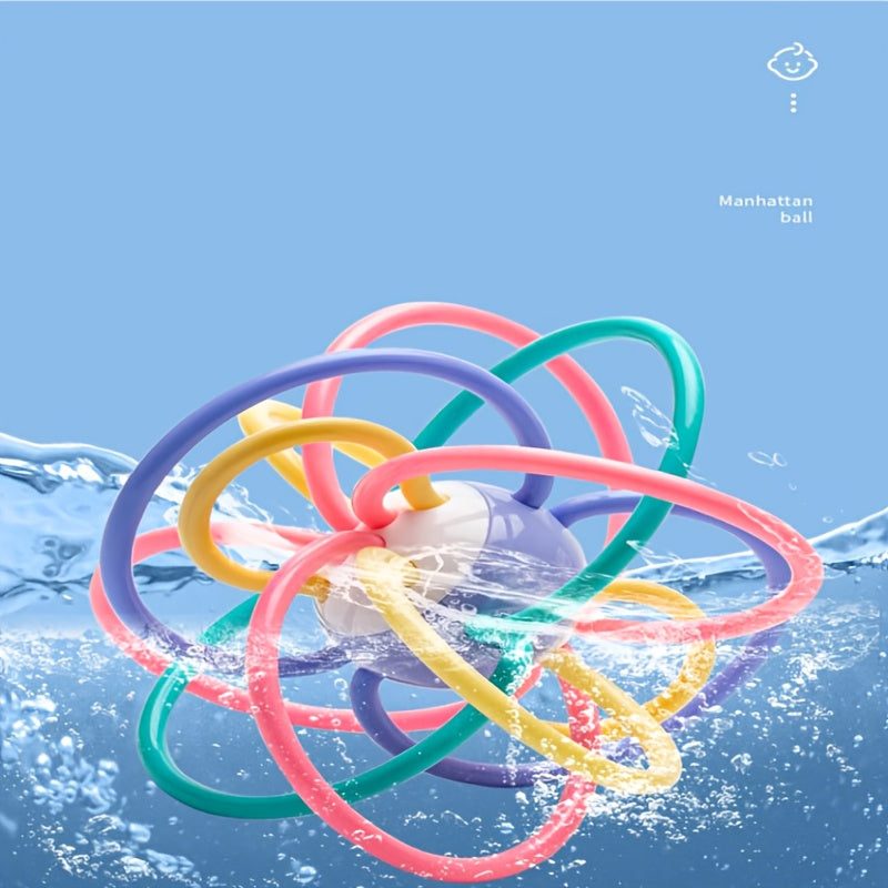 Puzzle Baby Hand Grabbing Ball - Teether Rattle for Grasping Training & Early Education (3-6 Months, 0-1 Years)