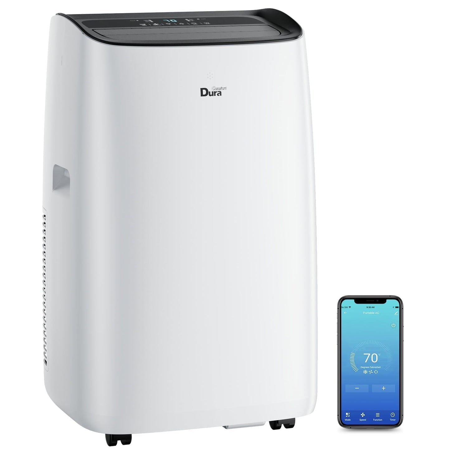 DuraComfort 8150BTU (12000 BTU ASHRAE) Portable Air Conditioners. Dehumidifier. Fan. AC Unit. White