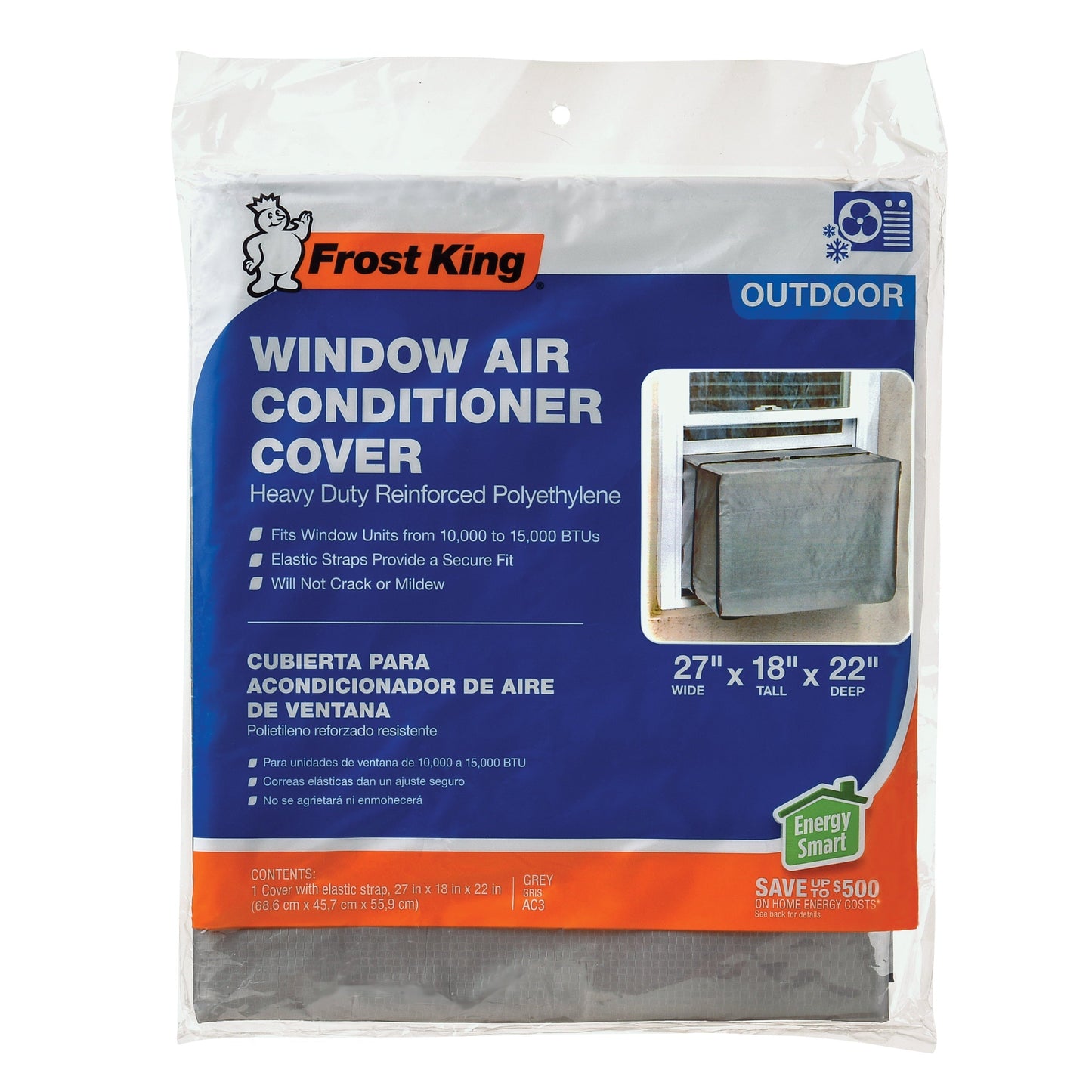 Frost King AC3H Air Conditioner Cover 18 in L 6 mil Polyethylene
