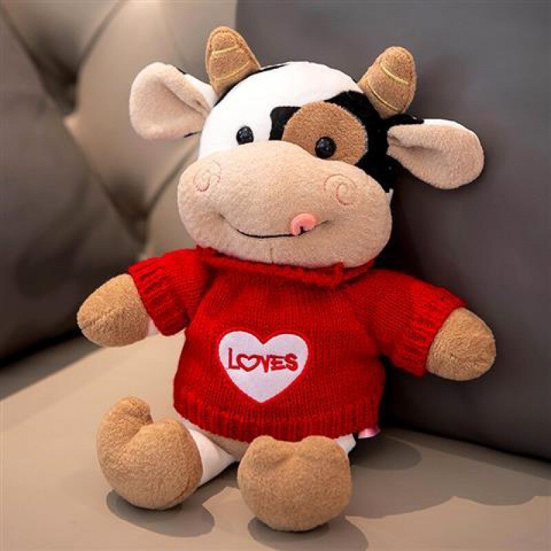 Kawaii Milk Cow Plush Doll Cute Simulation Cattle