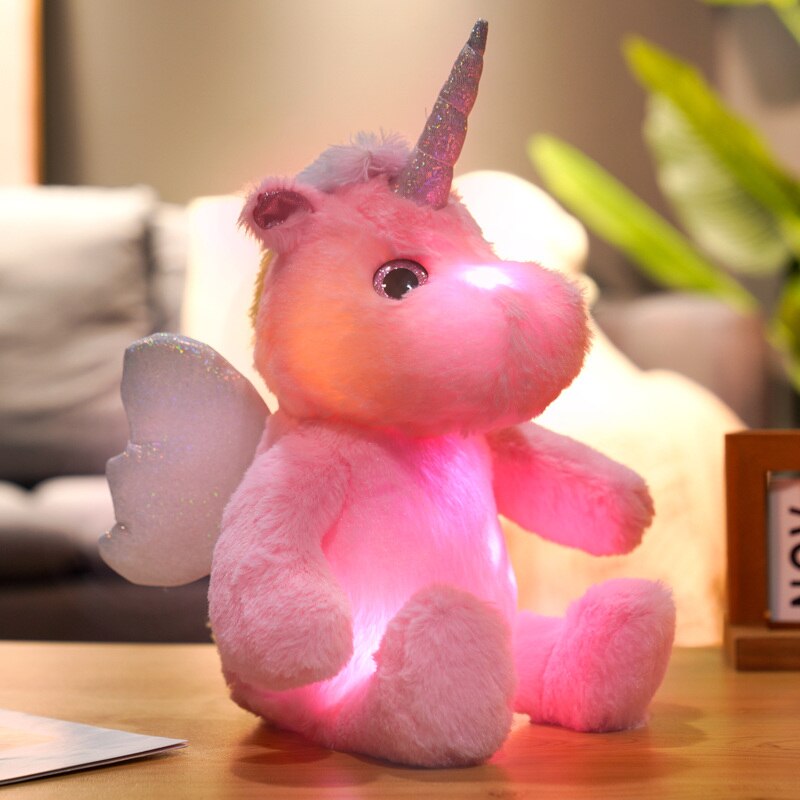 Colorful Luminous Alpaca Unicorn LED Light Plush Pillow Toys