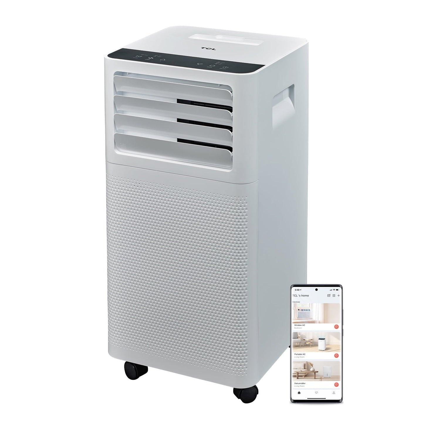 TCL 5.000 BTU Smart Portable Air Conditioner. White. W5P93