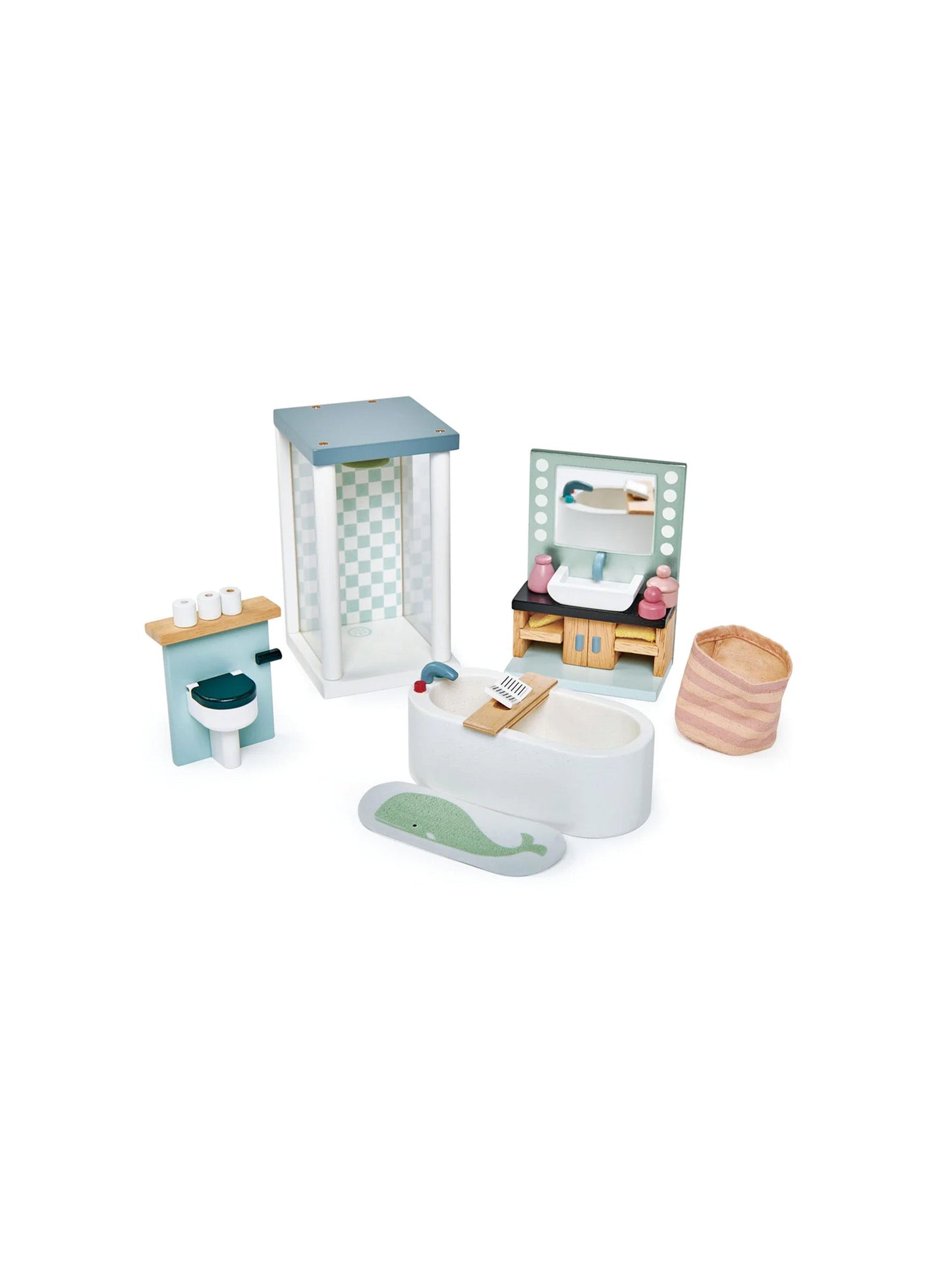 Tender Leaf Toys Doll House Bathroom Furniture
