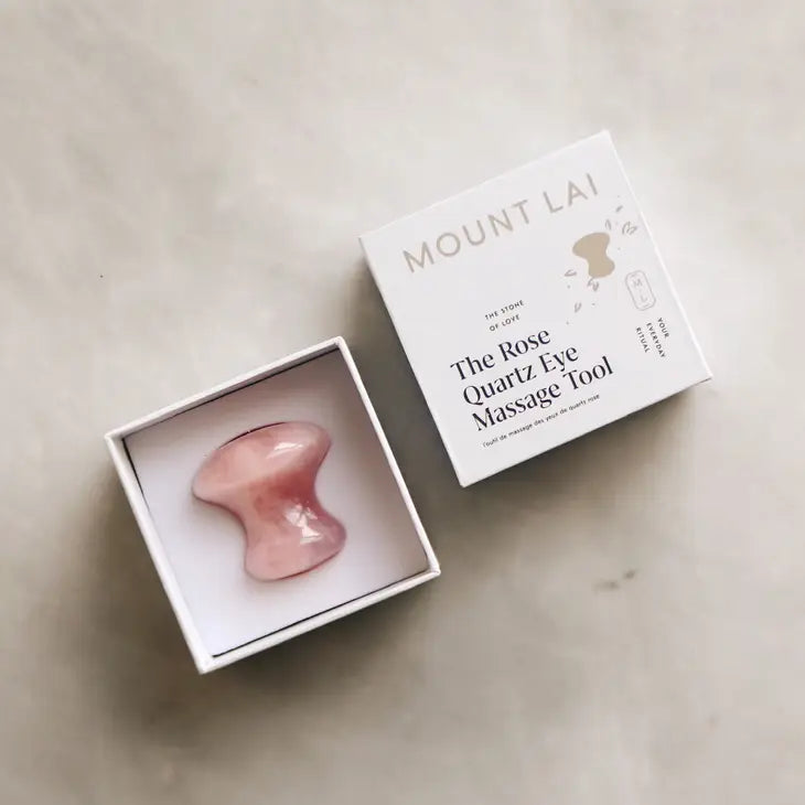 De-Puffing Rose Quartz Eye Massager