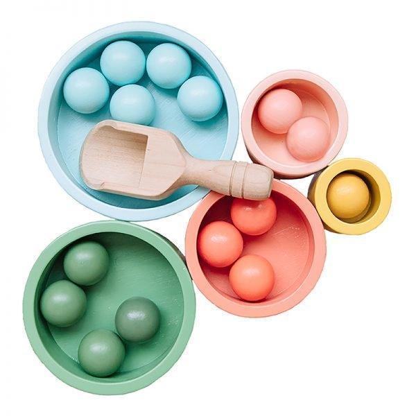 Colorful Nesting and Stacking Cups & Balls for Kids