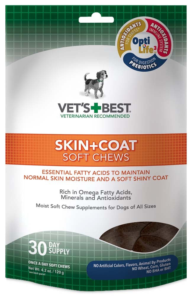 Vet's Best Skin & Coat Soft Chews 1ea/4,2 oz, 30 ct