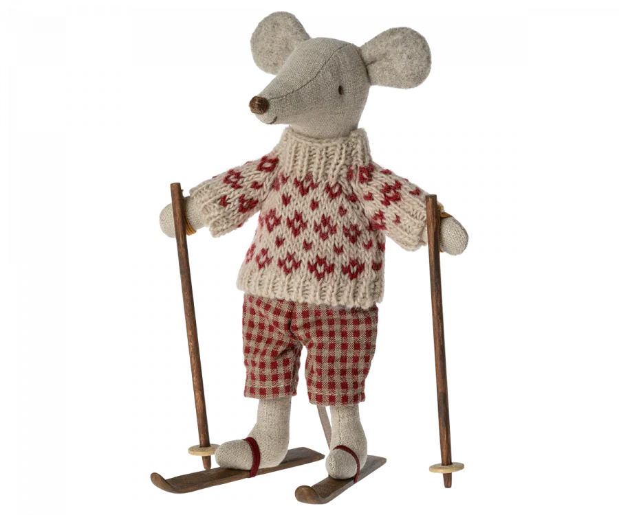 Winter Mouse with Ski Set