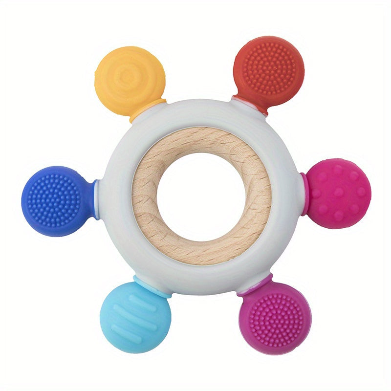 Soothe Your Baby's Teething Pain with this BPA-Free Silicone Rudder Teether - Perfect for Boys and Girls!