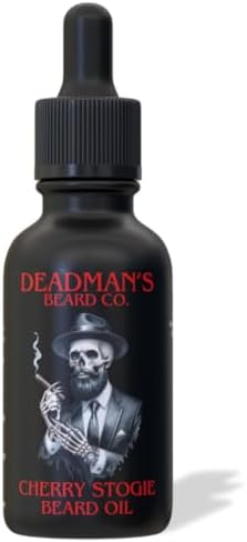Deadman's Premium Beard Oil - Softens & Moisturizes Beard - Exotic Carrier Blend - Cherry Stogie Scent