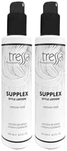 Tressa Supplex Styling Lotion Prevents Heat Damage from Styling Tools, Medium Hold, Light Weight Styling Radiance-8.5 Fl Oz (2 Pack)