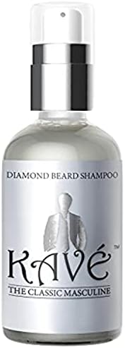 Kave Men's Beard Shampoo & Wash Gel, Softener, Moisturizer, Stops Itching, Removes Dandruff, Softer Skin, 100% Natural Growth Care with a Gentleman's Control, 4oz