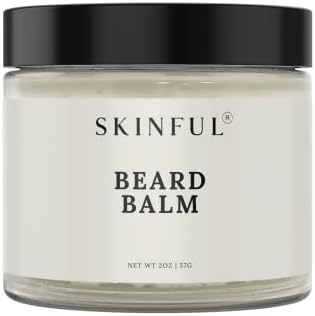 Skinful All-Natural Beard Balm for Men - Softening Hydrating Beard Conditioner for Beard Growth - 2oz