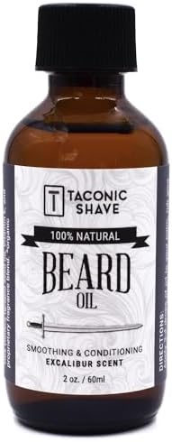 Taconic Shave Premium All Natural Beard Oil - 2 Ounce bottle (Excalibur)