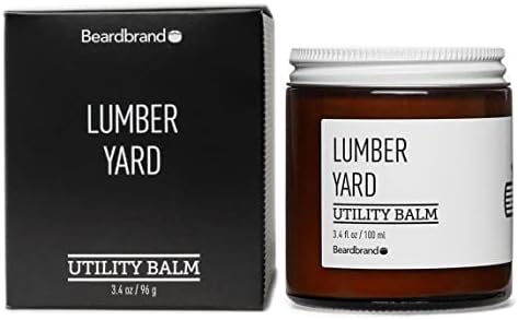Beardbrand Beard Balm for Men [AS SEEN ON SHARK TANK] Skin Care Body Cream - Lumber Yard - Tattoo Aftercare & Utility Balm Moisturizing Lotion - 3.4 oz