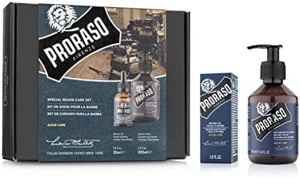 Proraso Beard Care Kit for Men | Beard Wash & Beard Oil with Sandalwood to Tame, Cleanse & Detangle Full, Thick and Coarse Beards | Wood & Spice