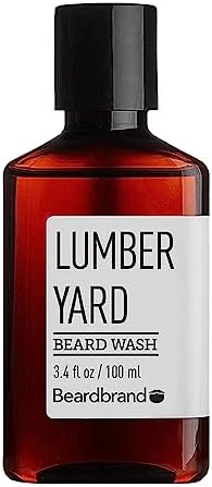 Beardbrand Beard Wash for Men [AS SEEN ON SHARK TANK] Anti Beard Dandruff & Deep Cleaning - Gentle Skin Cleanser and Face Wash with Sandalwood, Cedar Oil & Lumber Yard Scent - 3.4 fl oz