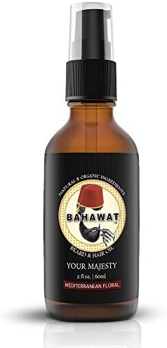 BAHAWAT: Premium Beard Oil Conditioner & Softener - Your Majesty- 2 ounce - Beard Itch and Dry Skin Relief - Handcrafted from Natural Ingredients - Label may vary