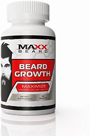 Beard Growth Vitamins for Men, Supports Full, Healthy and Sexy Beard and Mustache, Maxx Beard