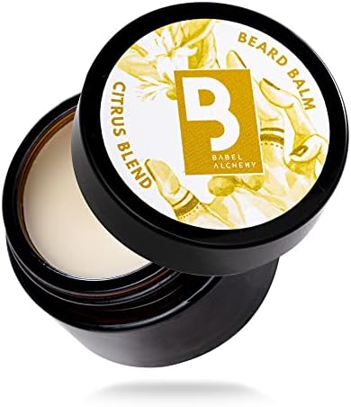 Babel Alchemy Beard Balm and Conditioner - All Natural Organic Grooming Beeswax Balm for Leave-In Conditioning, Styling, Softening, and Promoting Growth for Mens Beards and Mustaches (Citrus Blend)