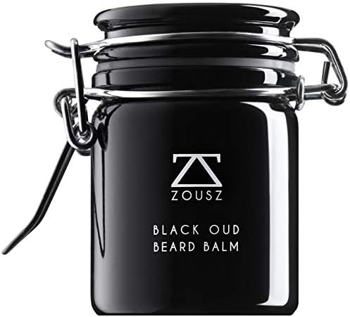 ZOUSZ Black Oud Luxury Beard Balm - Cedarwood Scented Men’s Beard Hair Grooming Butter for Men - Contains Natural and Organic Ingredients and Essential Oils- Moisturizes, Conditions, Protects Beard, Removes Beardruff - Men’s Gift 2 Fl Oz