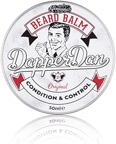 Dapper Dan Nourishing Beard Balm, Blend of Essential Oils And Waxes to Shape, Style and Nourish Moustaches and Beard, Vanilla and Raspberry Scent, 1 x 50ml