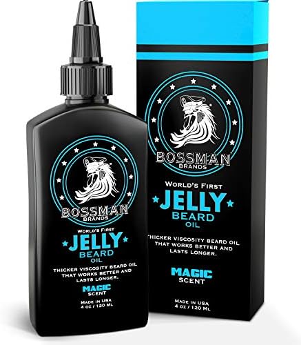 Bossman Beard Oil Jelly (4oz) - Beard Growth Softener, Moisturizer Lotion Gel with Natural Ingredients - Beard Growing Product (Magic Scent)