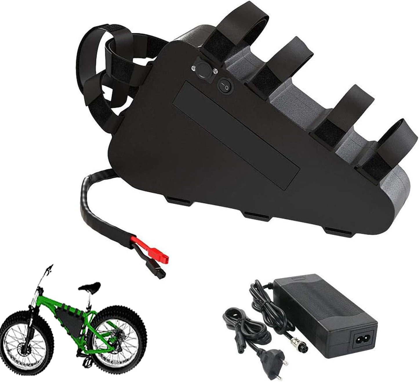 52V 20Ah 28Ah Ebike Battery 52V Triangle Lithium ion Battery for 0-1500W Motor Mountain Bike Battery with LED Battery Indicator and USB,52v,20Ah