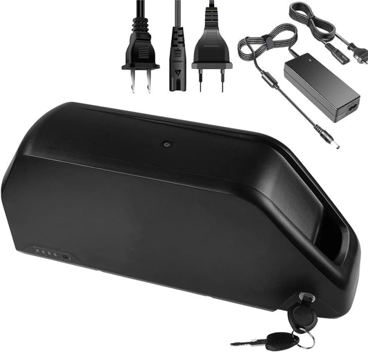 E-Bike Battery 48V 52V 20AH 24AH Lithium Ebike Battery Electric Bike Battery 48V 52V Replacement Downtube Battery for Motor with Charger,52v,20AH