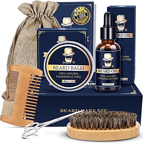 Valentines Day Gifts for Him - Beard kit w/Beard Oil, Beard Balm, Beard Brush, Beard Comb, Unique Gifts for Men, Anniversary & Birthday Gifts for Men, Mens Valentines Gifts for Him Boyfriend Husband