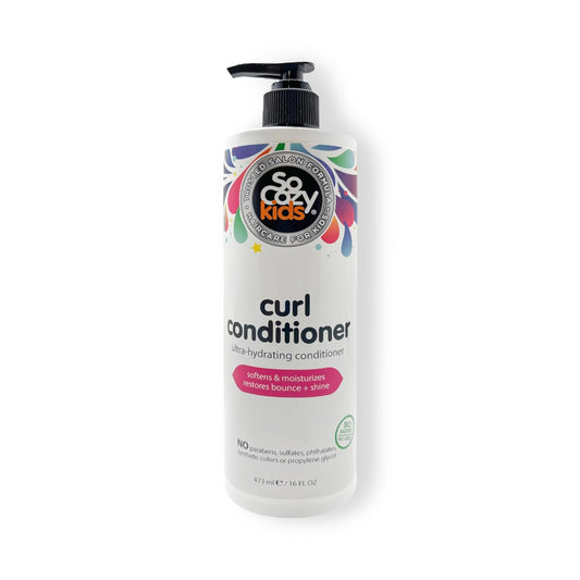 So Cozy Curl Conditioner - For Kids Hair Softens, Restores Bounce and Shine No Parabens, Sulfates, Synthetic Colors or Dyes, Sweet-Crème - 16oz Pump
