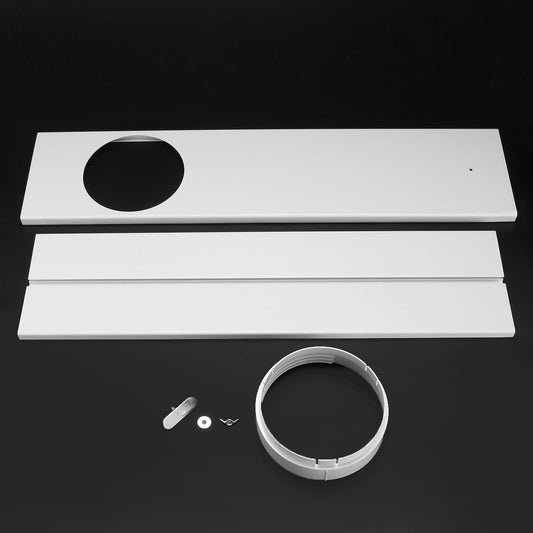 67~120cm Adjustable Length Window Slide Kit Plate Set With 6 Diameter Adaptor For Portable Air Conditioner
