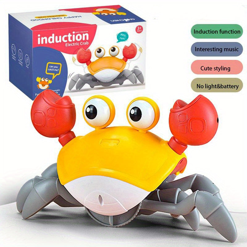 Crawling Crab Baby Toy - Sensory Induction, Dancing, and Light-Up Music for Infants!