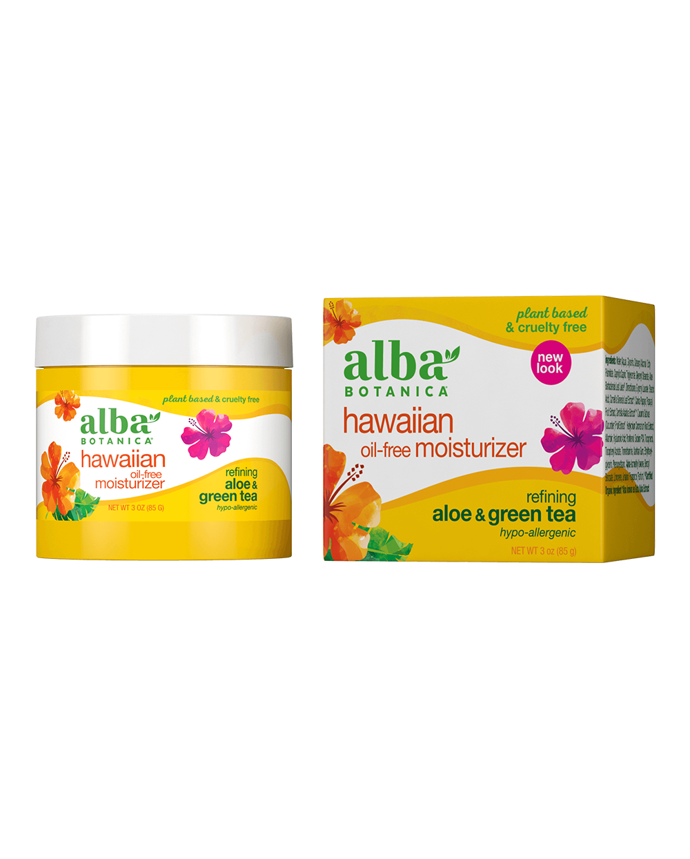 Alba Botanica Hawaiian Oil-Free  Moisture Cream, Aloe & Green Tea
