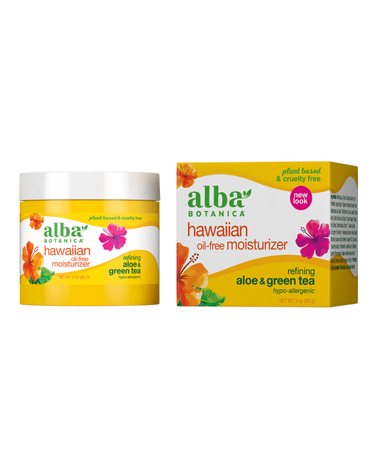 Alba Botanica Hawaiian Oil-Free  Moisture Cream, Aloe & Green Tea