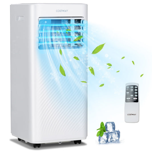 Costway 5000 BTU (8000 BTU ASHRAE) Portable Air Conditioner 4-in-1 AC Unit with Cool Fan Dehum Sleep Mode