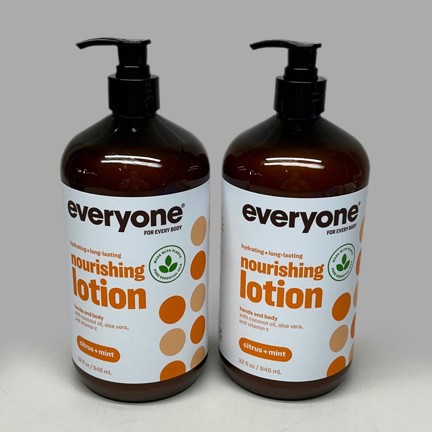 EVERYONE (2 PACK) Hydrating Long-Lasting Nourishing Lotion Citrus + Mint (New)
