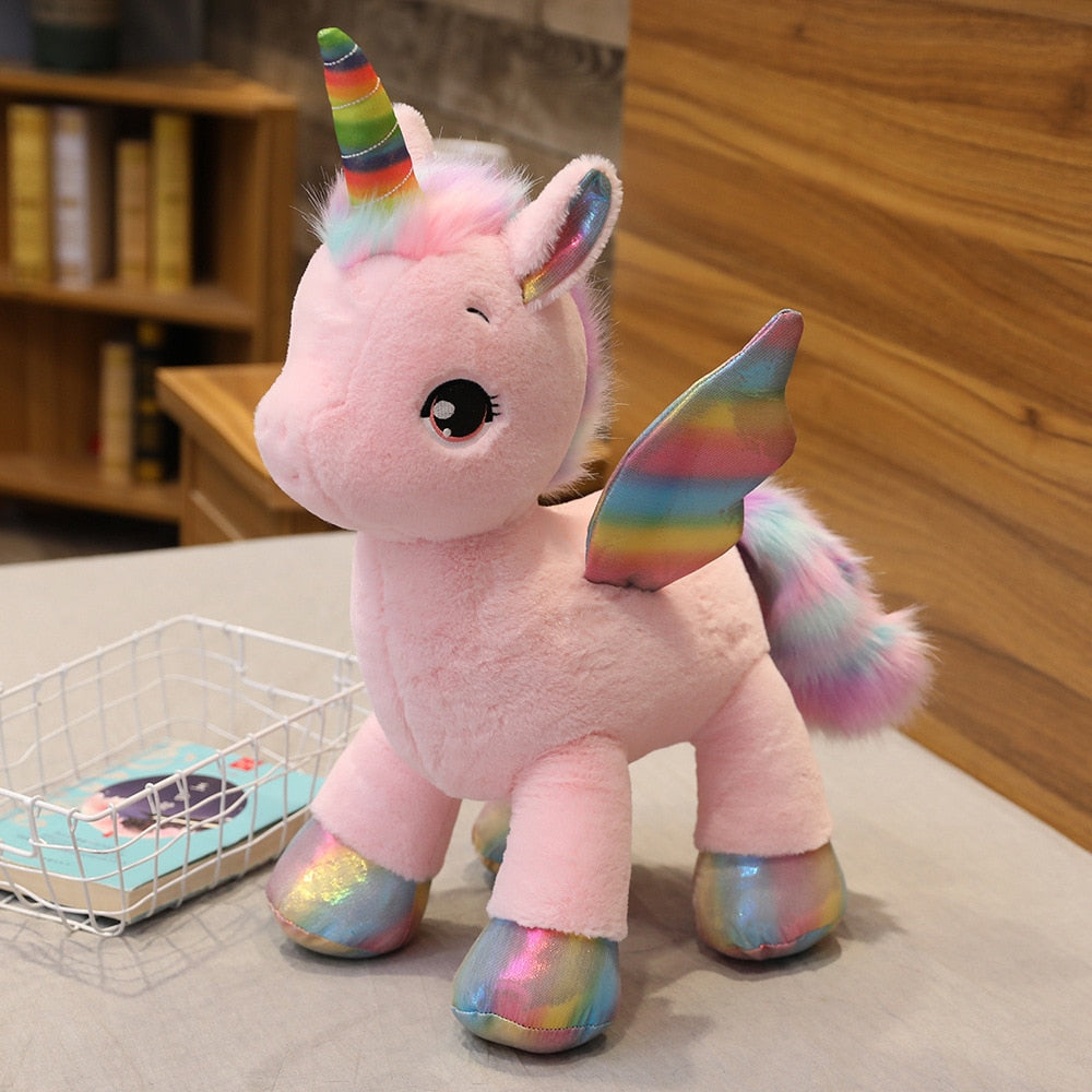 Fantastic Unicorn Plush Toy Rainbow With Wings Stuffed Doll