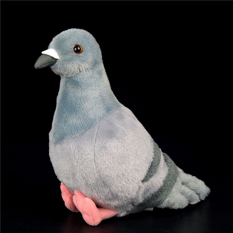 Realistic Grey Hill Pigeon Plush Toys Soft Lifelike Stuffed