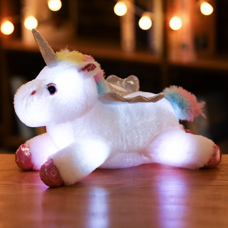 Colorful Luminous Alpaca Unicorn LED Light Plush Pillow Toys
