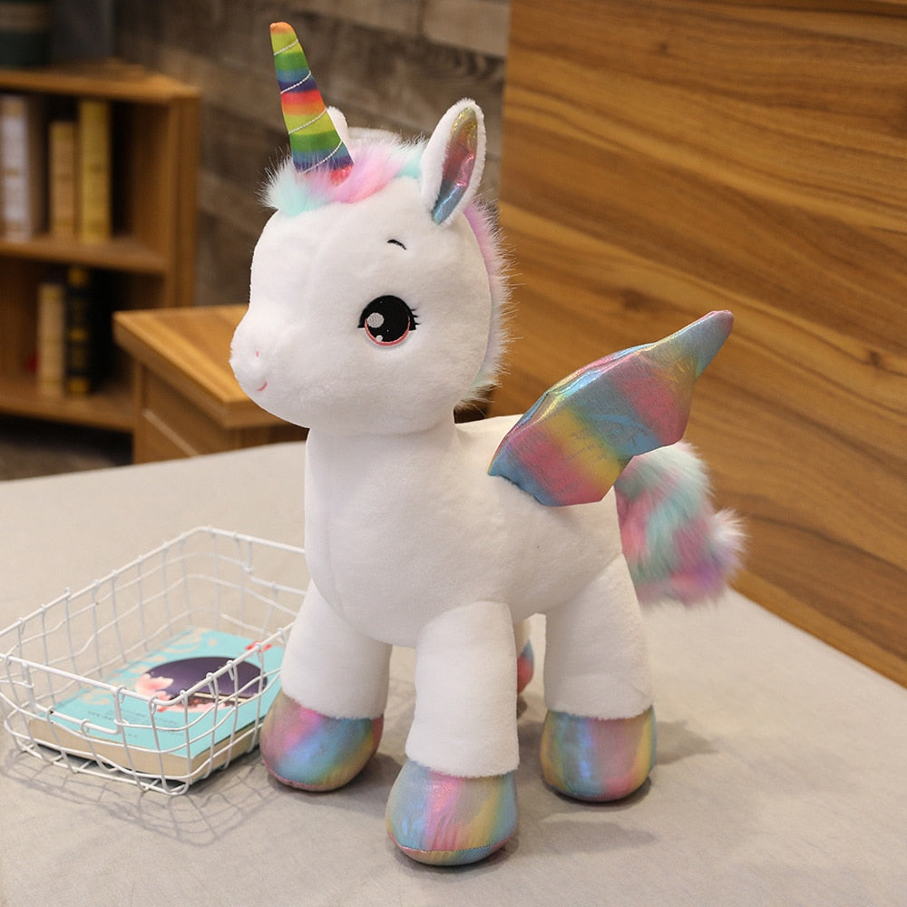 Fantastic Unicorn Plush Toy Rainbow With Wings Stuffed Doll