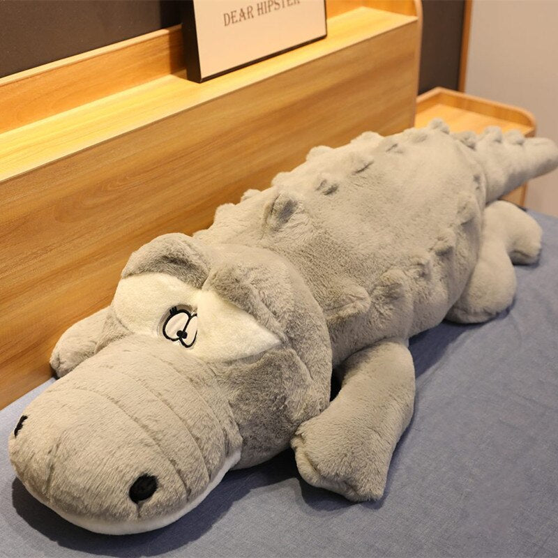 Crocodile Lying Section Plush Pillow Mat Plush Soft Stuffed